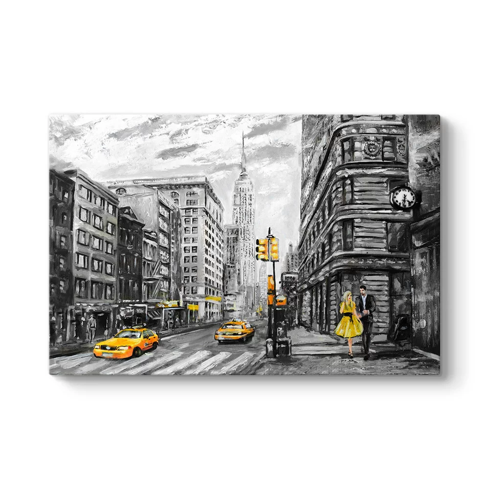 New York Caddeleri Tablosu - Model 1